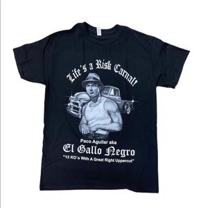 Blood in blood out gallo negro T-shirt unisex cholo hiphop rap